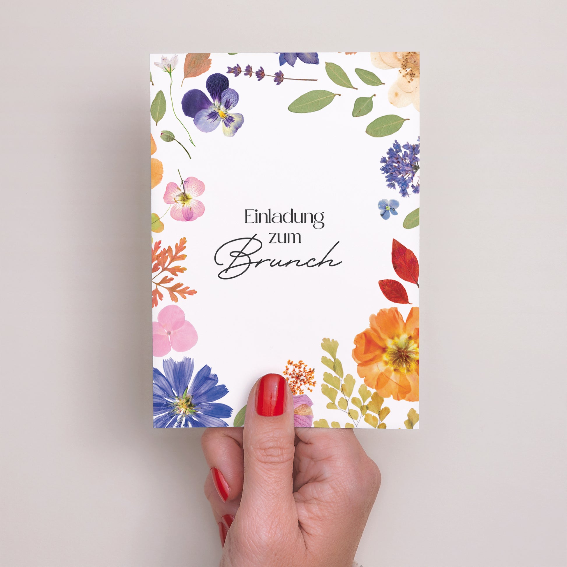 Einladungskarte Hochzeit Porträt Liebesherbarium foto N° 2