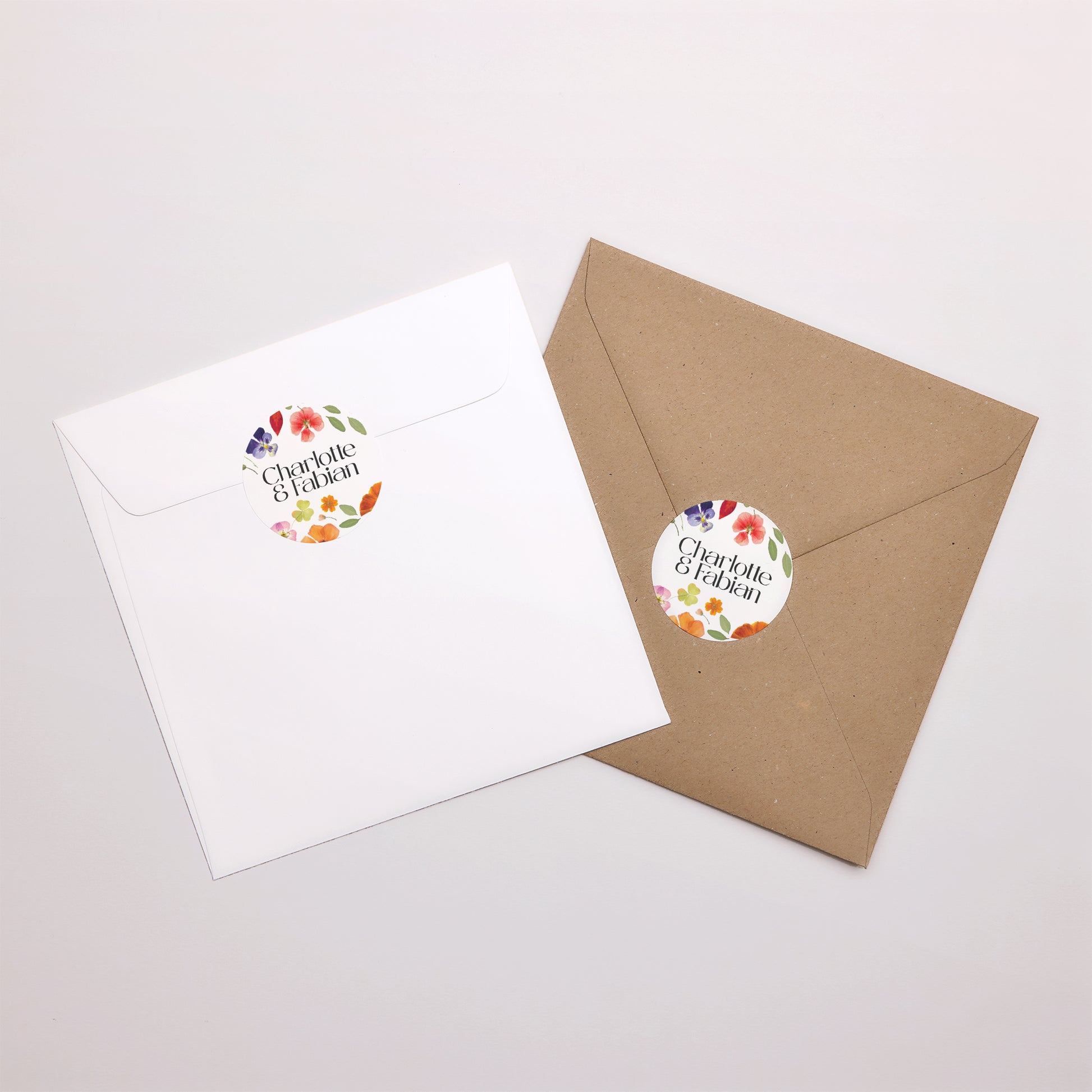 Sticker Hochzeit Rund Liebesherbarium foto N° 3