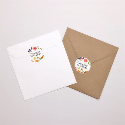 Sticker Hochzeit Rund Liebesherbarium foto N° 3