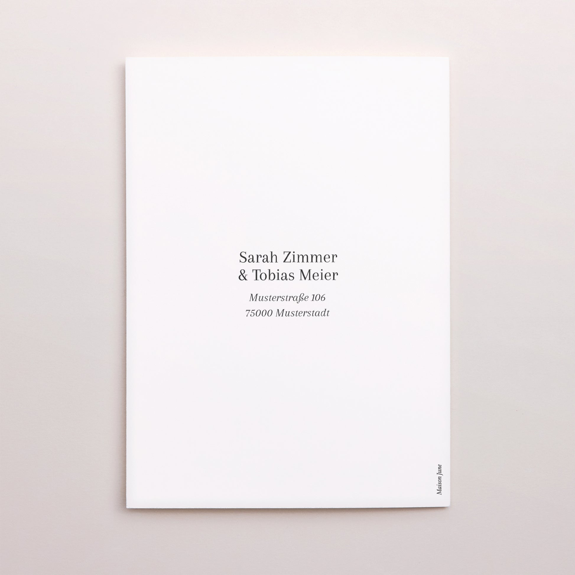 Hochzeitseinladung Doppelflügelporträt Goldene Signatur foto N° 3