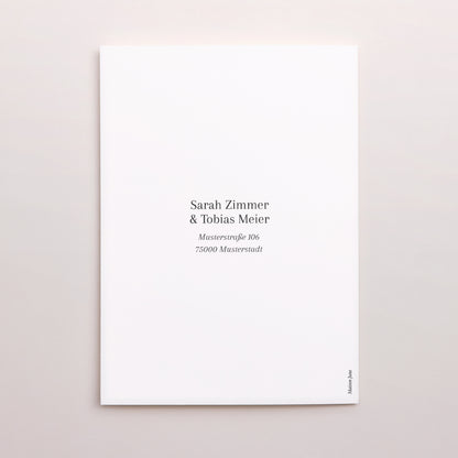 Hochzeitseinladung Doppelflügelporträt Goldene Signatur foto N° 3