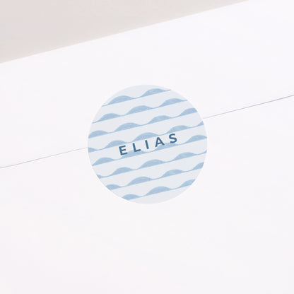 Sticker Geburt Rund Meereslied foto N° 1