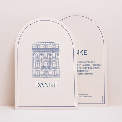Dankeskarte Hochzeit Arche Faubourg Saint-Honoré foto N° 1