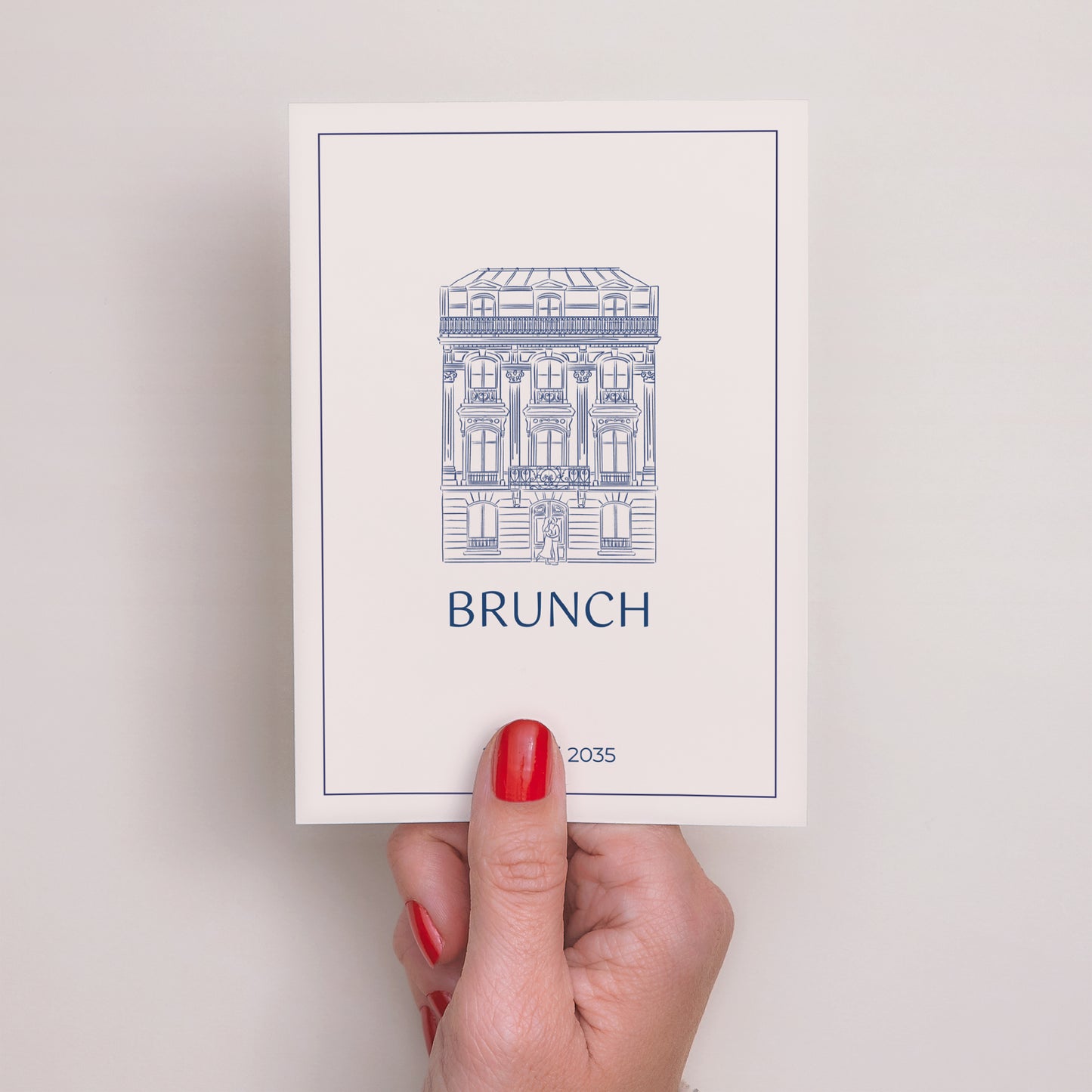 Einladungskarte Hochzeit Porträt Faubourg Saint-Honoré foto N° 2