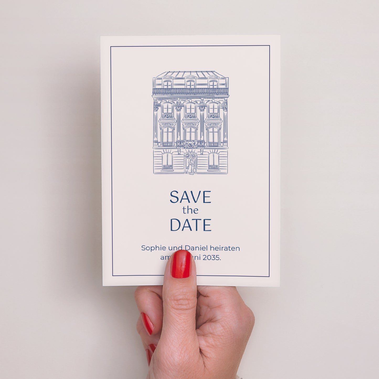 Save the date Karte Hochzeit Porträt Faubourg Saint-Honoré foto N° 2