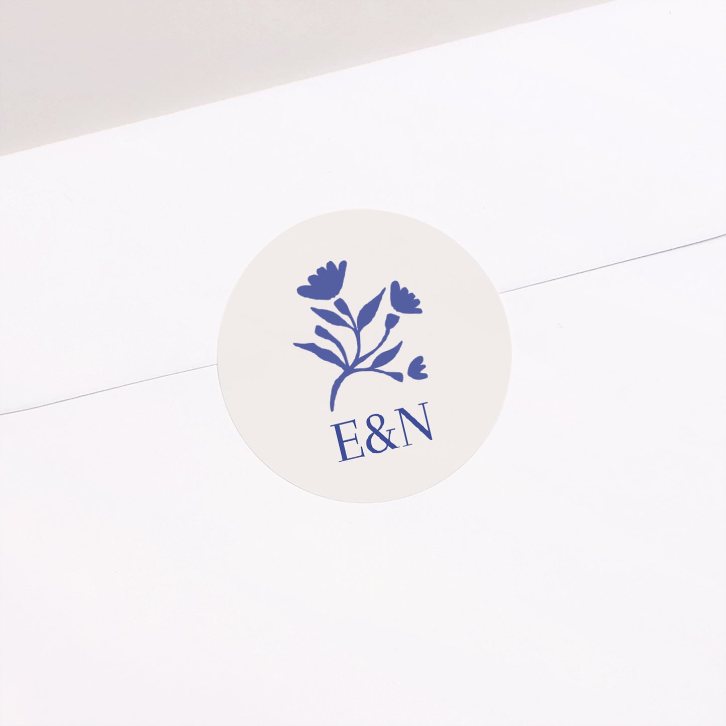 Sticker Hochzeit Rund Herzblau foto N° 1