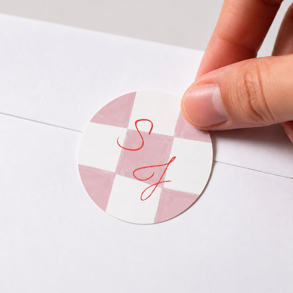 Sticker Hochzeit Rund Ein Hauch von Fantasie foto