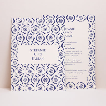 Hochzeitseinladung Porträt Versprechen des Azur foto N° 1