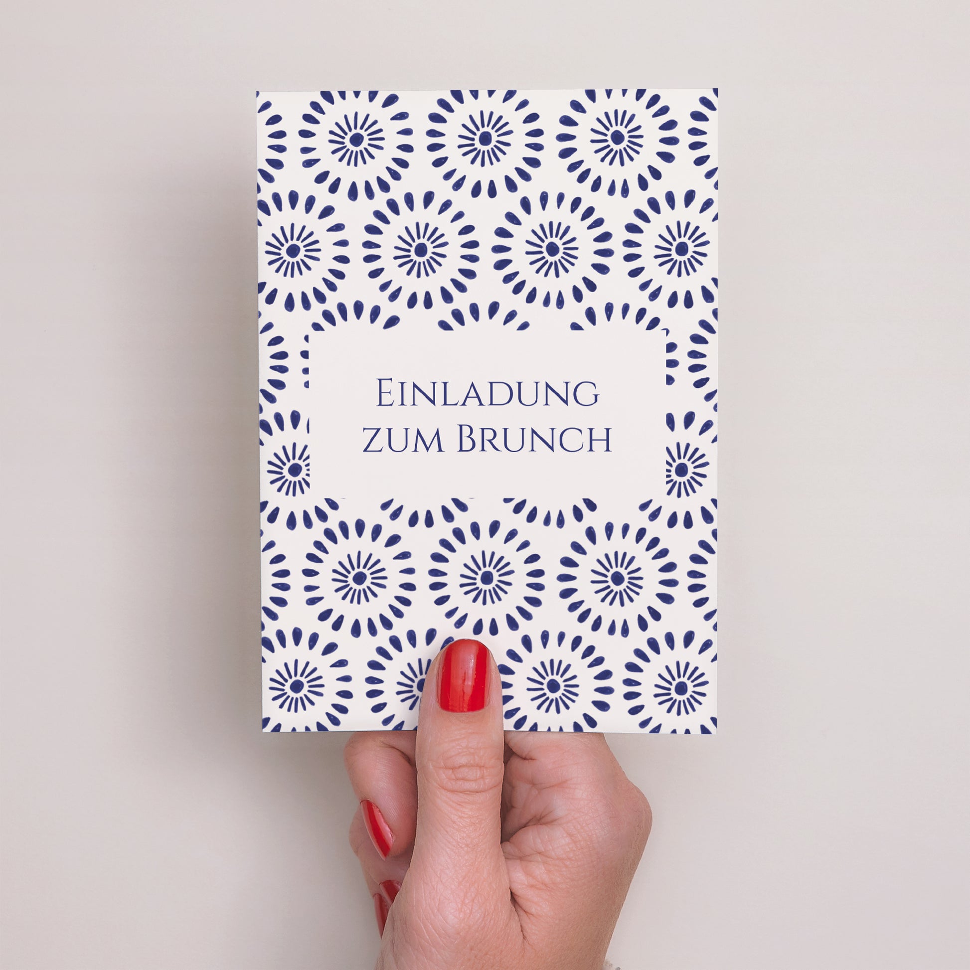 Einladungskarte Hochzeit Porträt Versprechen des Azur foto N° 2