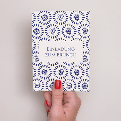 Einladungskarte Hochzeit Porträt Versprechen des Azur foto N° 2