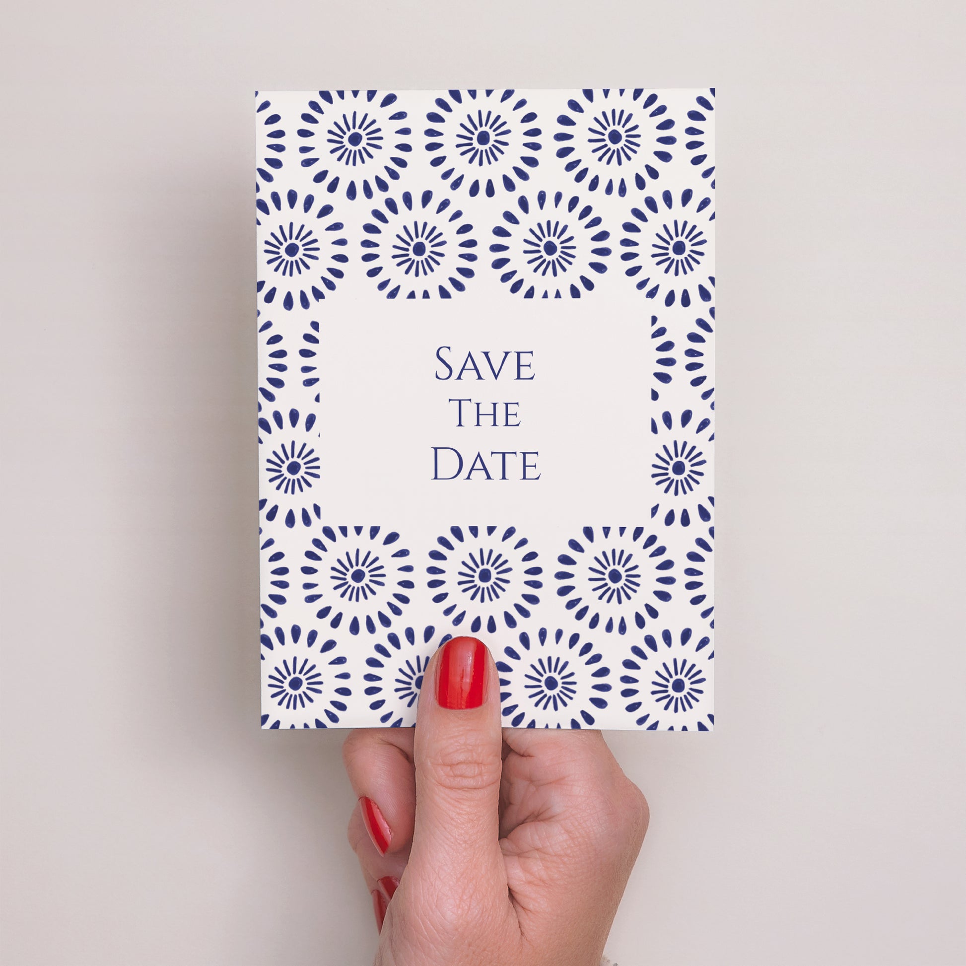 Save the date Karte Hochzeit Porträt Versprechen des Azur foto N° 2