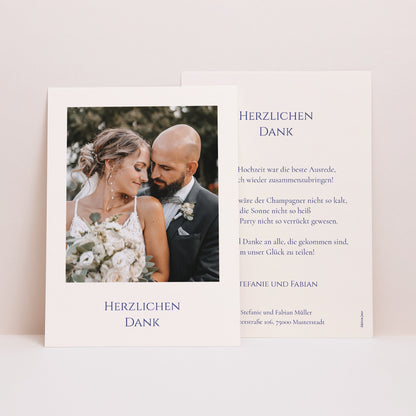 Dankeskarte Hochzeit Versprechen des Azur foto N° 1