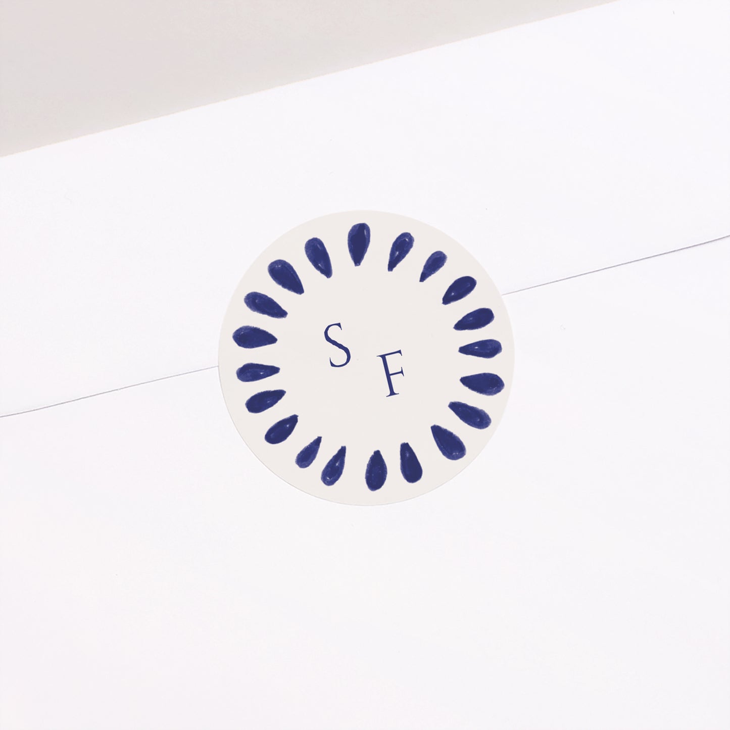 Sticker Hochzeit Rund Versprechen des Azur foto N° 1