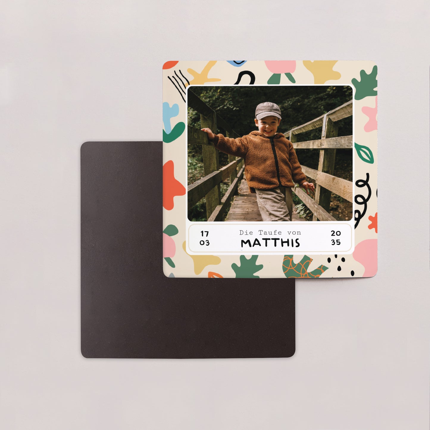 Dankeskarte Taufe Satz von 9, magnetisch. Matisse ganz in Farbe foto N° 2