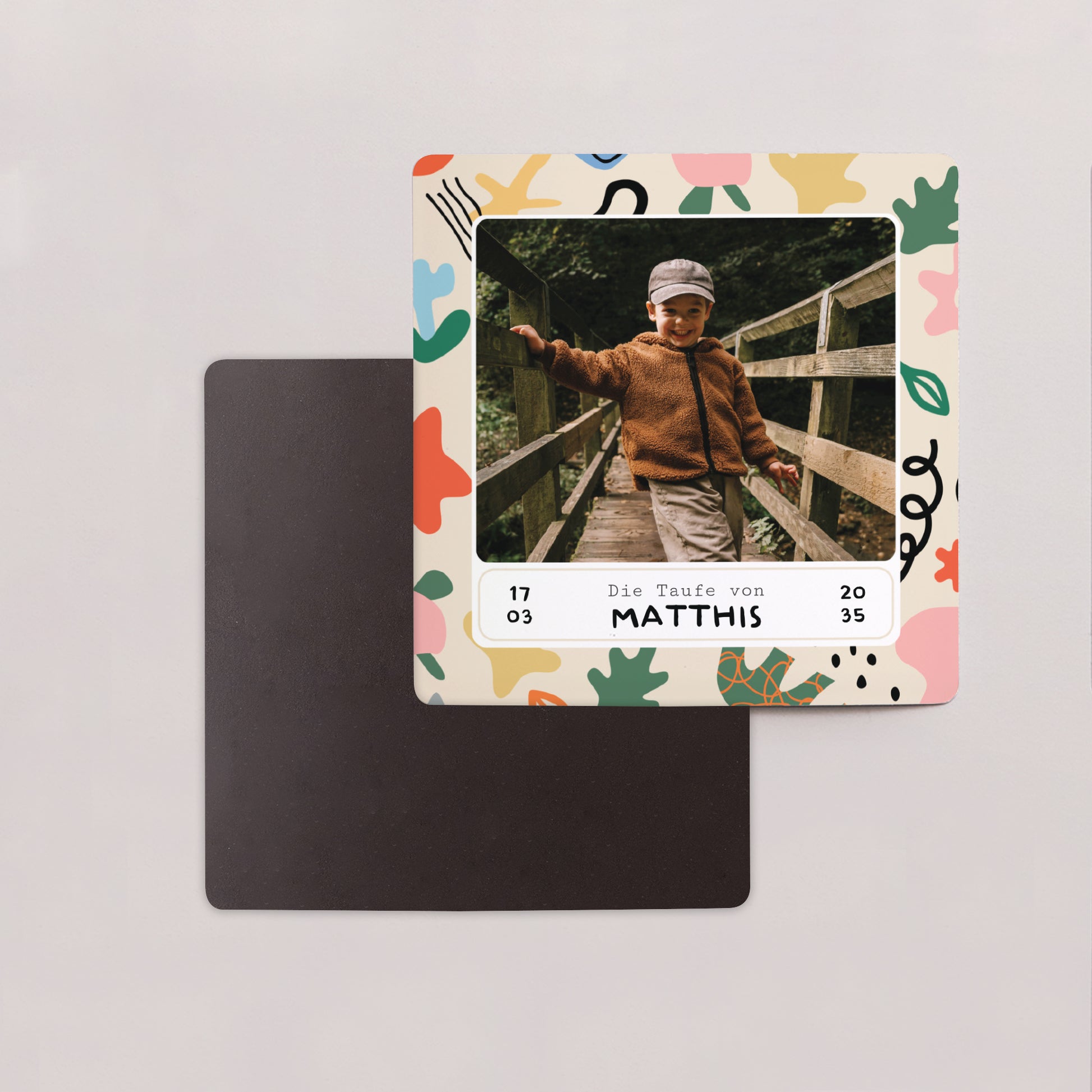 Dankeskarte Taufe Satz von 9, magnetisch. Matisse ganz in Farbe foto N° 2