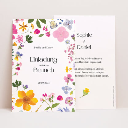 Einladungskarte Hochzeit PortraitPorträt Landsymphonie foto N° 1