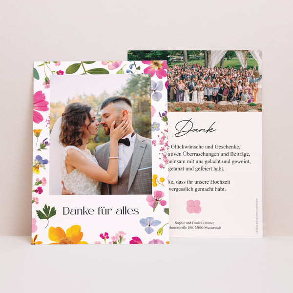 Dankeskarte Hochzeit Landsymphonie foto