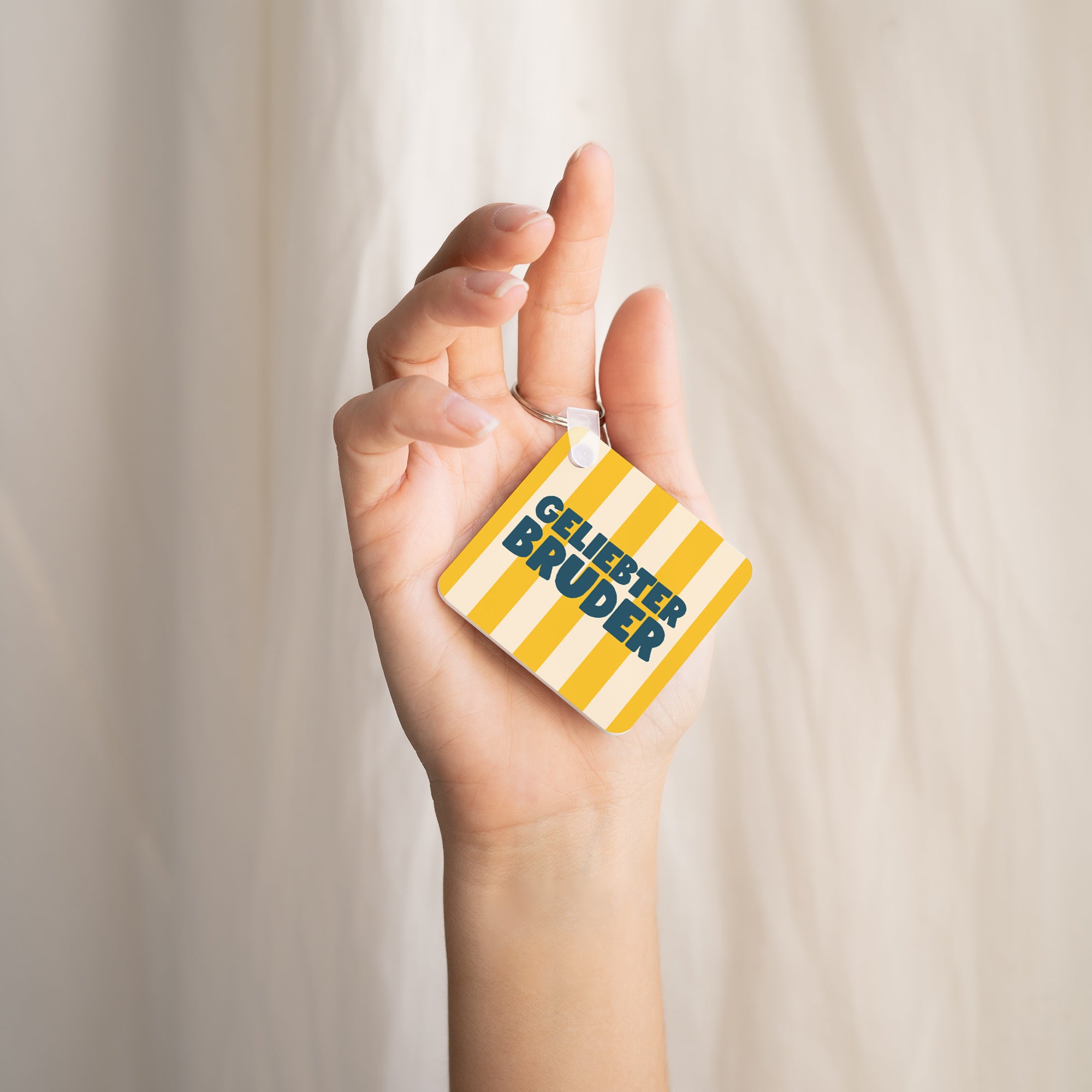 Schlüsselanhänger Objekte Quadrat Lieber Bruder foto N° 2