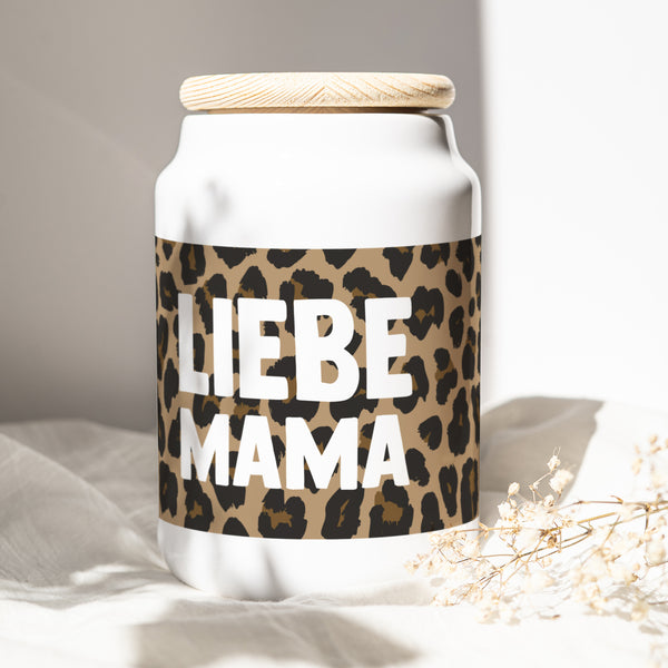 Keramiktopf Objekte 65 cl Mama der Liebe Leopard foto