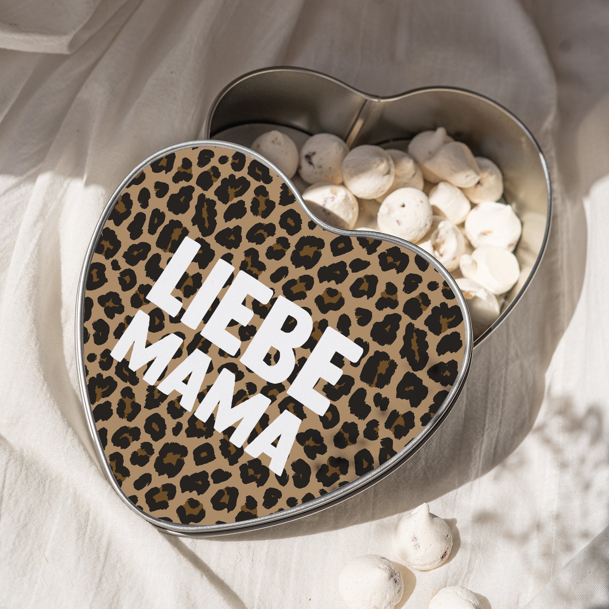 Metalldose Objekte Herz Mama der Liebe Leopard foto N° 2