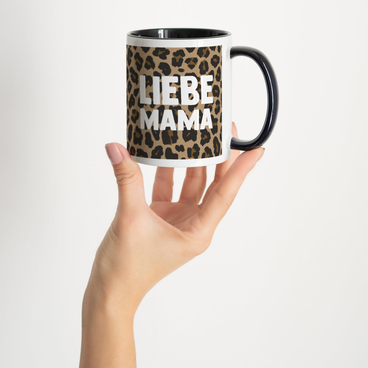 Tasse Objekte Schwarz Mama der Liebe Leopard foto N° 2