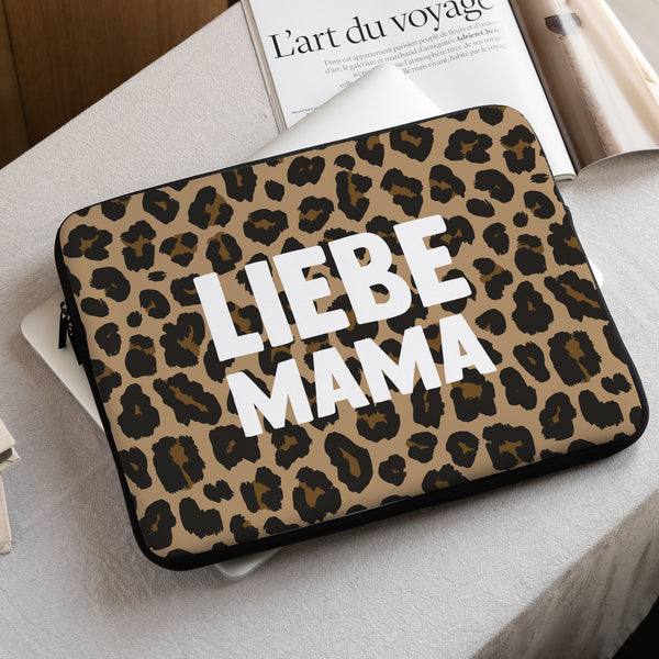 Laptophülle Objekte 15 Zoll Mama der Liebe Leopard foto