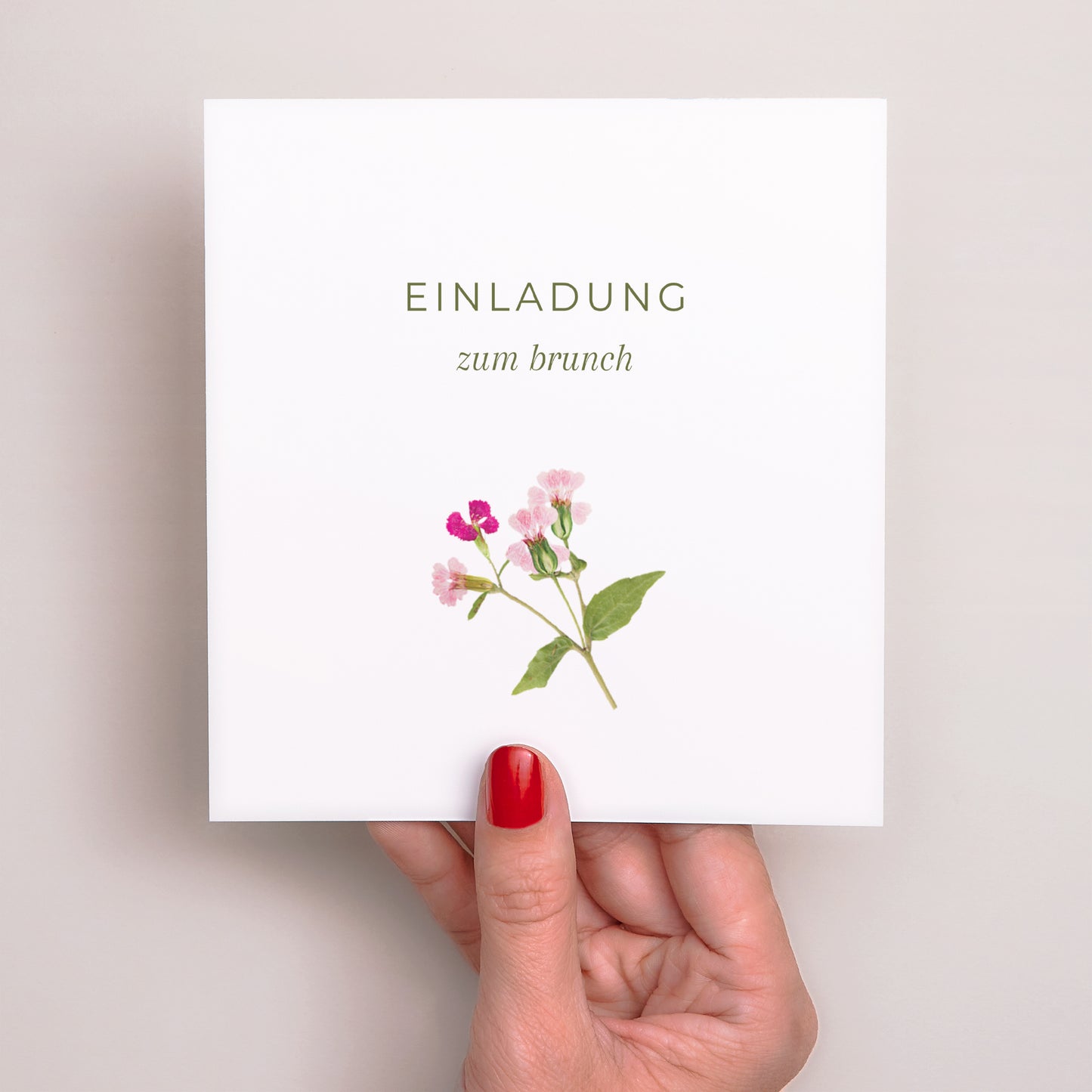 Einladungskarte Hochzeit Quadrat Süße Ernte foto N° 2