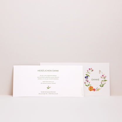 Dankeskarte Hochzeit Panoramische Landschaft Süße Ernte foto N° 3