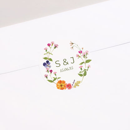 Sticker Hochzeit Rund Süße Ernte foto N° 1