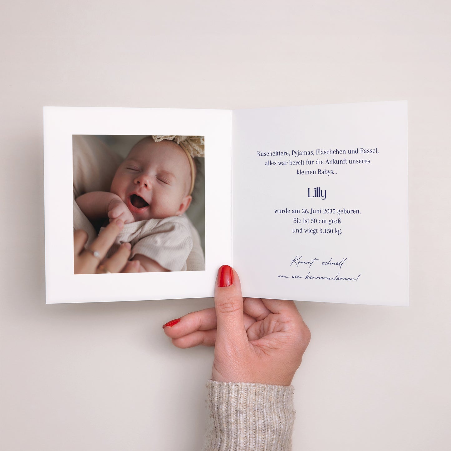 Geburtskarten Doppelflügiges Quadrat Das Verzauberte Herbarium foto N° 2