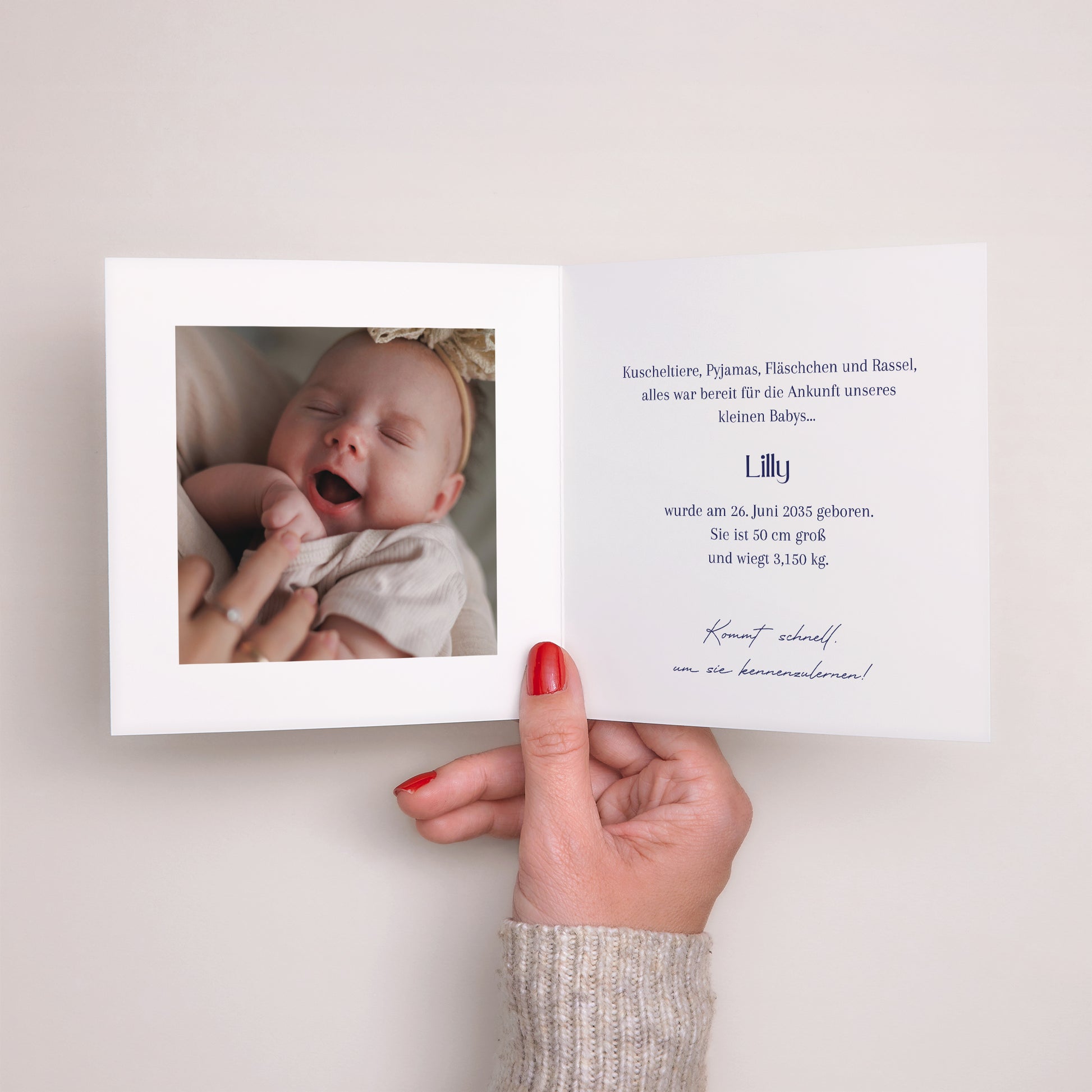 Geburtskarten Doppelflügiges Quadrat Das Verzauberte Herbarium foto N° 2