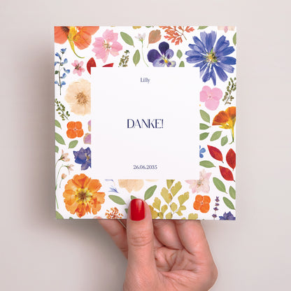 Dankeskarte Geburt Quadrat Das Verzauberte Herbarium foto N° 2