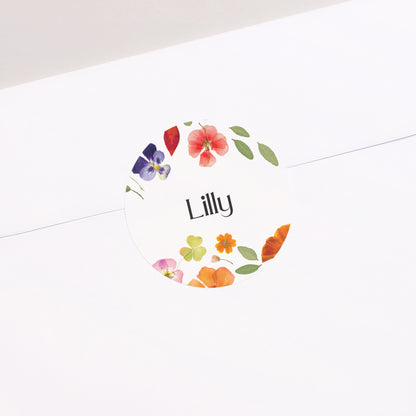 Sticker Geburt Rund Das Verzauberte Herbarium foto N° 1