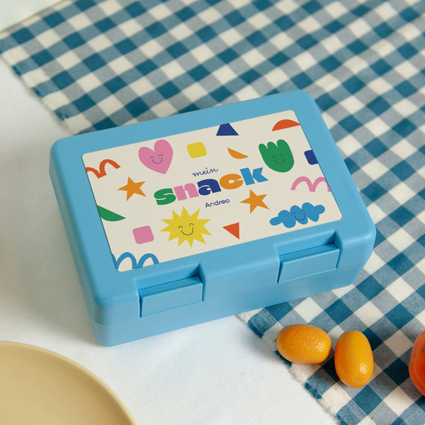 Blaue Snackbox Mein Snack foto
