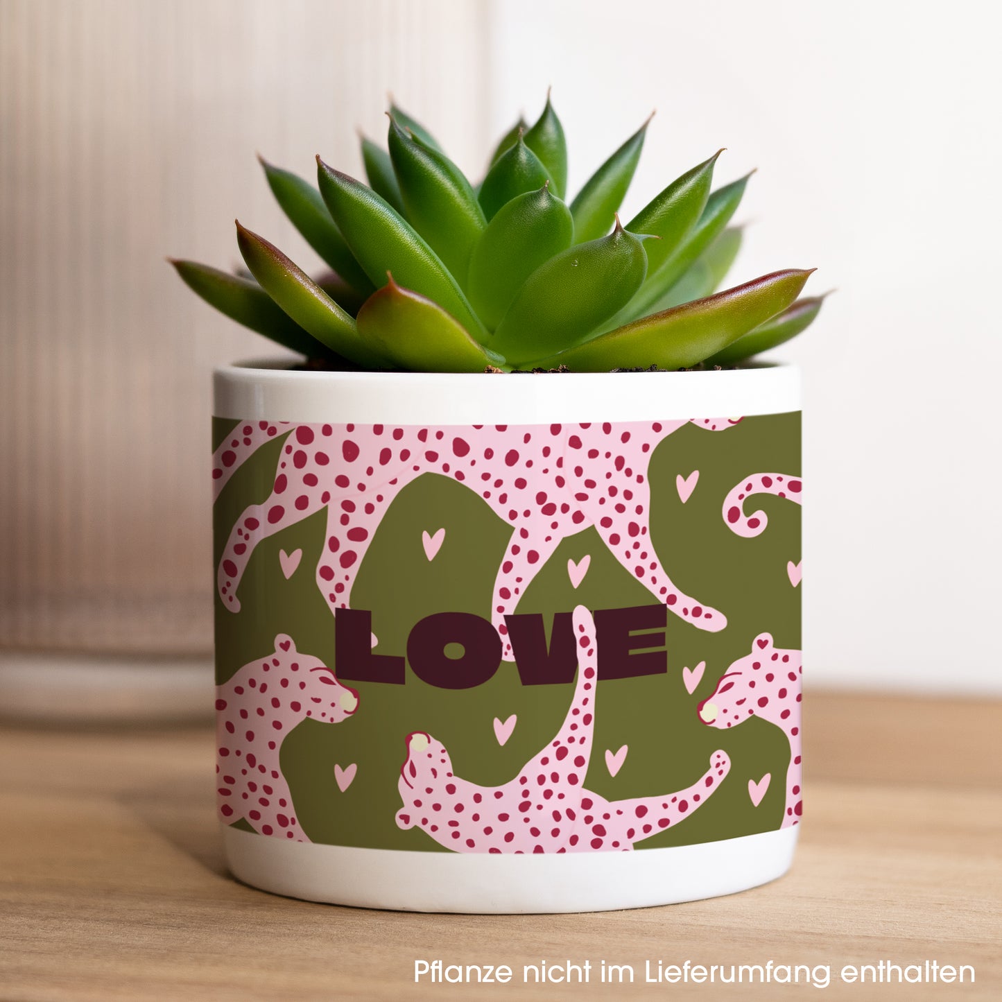 Blumentopf Objekte 48 cl Leopard Liebe foto N° 1