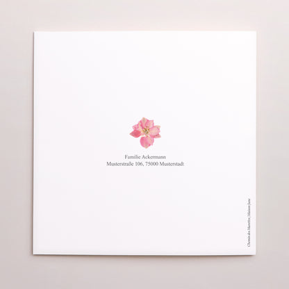 Geburtsanzeige Quadratisch Doppelklapp Geheimnis des Frühlings foto N° 3