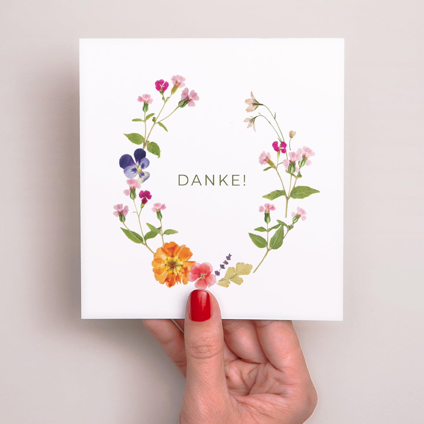 Dankeskarte Geburt Quadrat Ländliche Träumerei foto N° 2