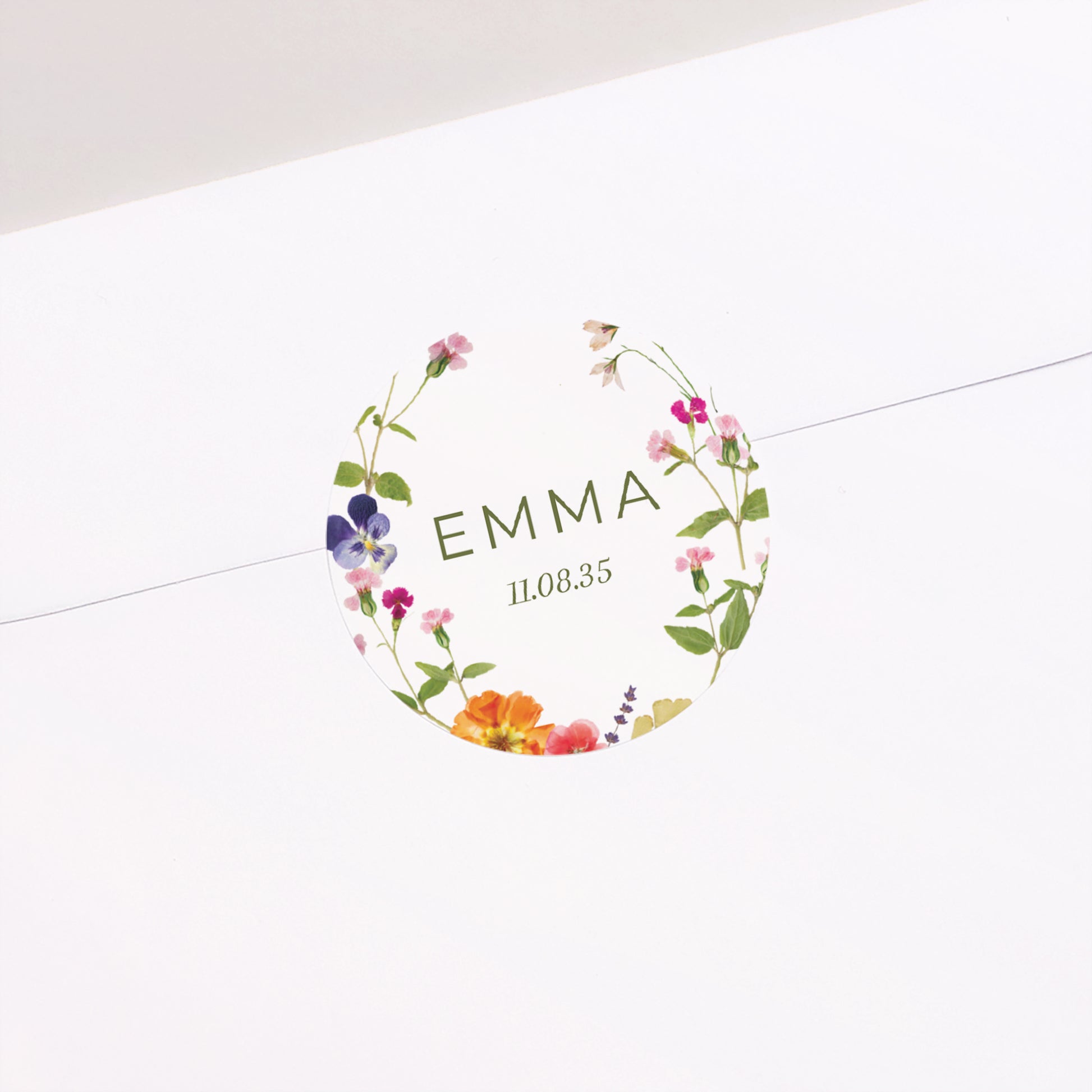 Sticker Geburt Rund Ländliche Träumerei foto N° 1