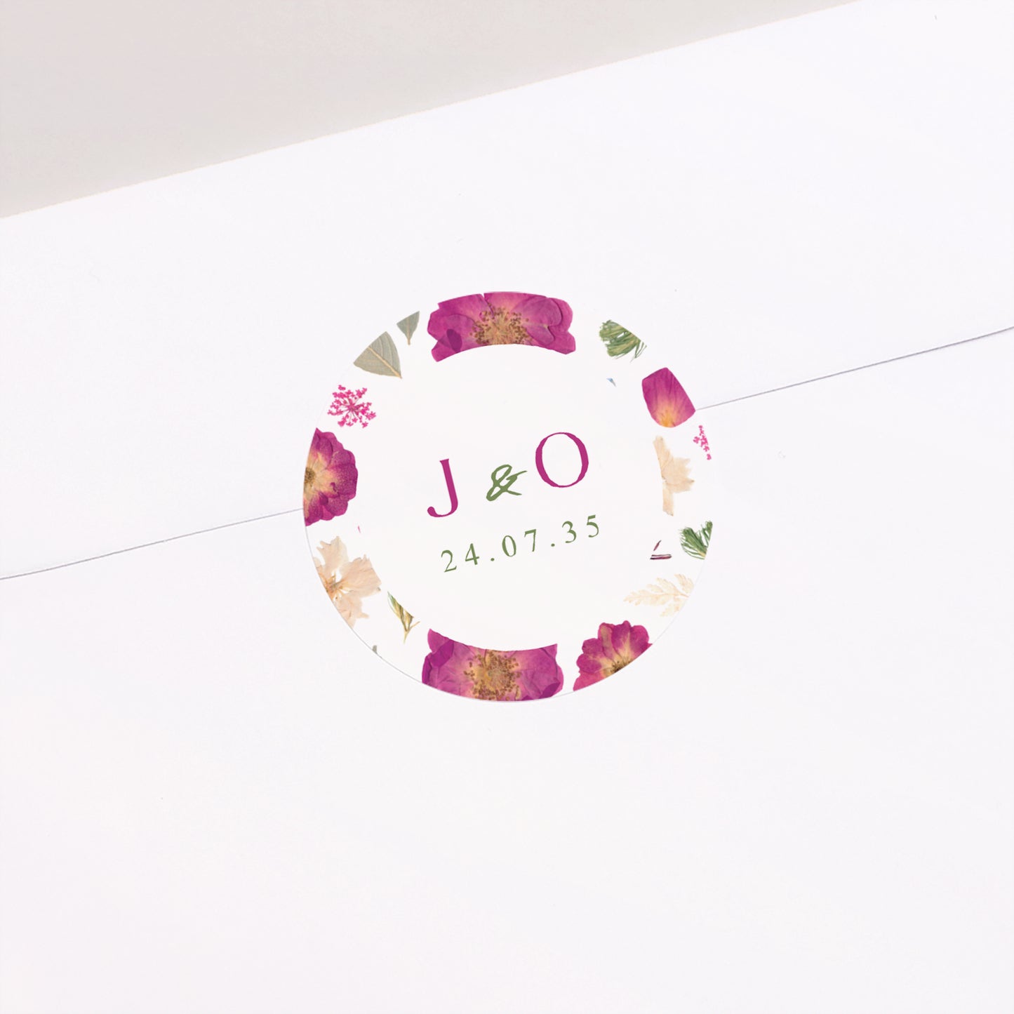 Sticker Hochzeit Rund Sommerpoesie foto N° 1