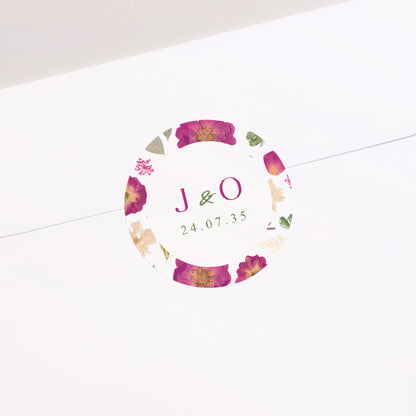 Sticker Hochzeit Rund Sommerpoesie foto N° 1