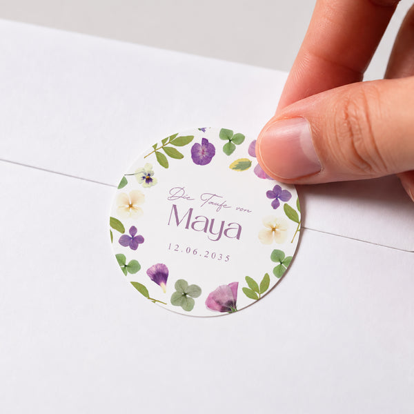 Sticker Taufe Rund Heiliger Frühling foto