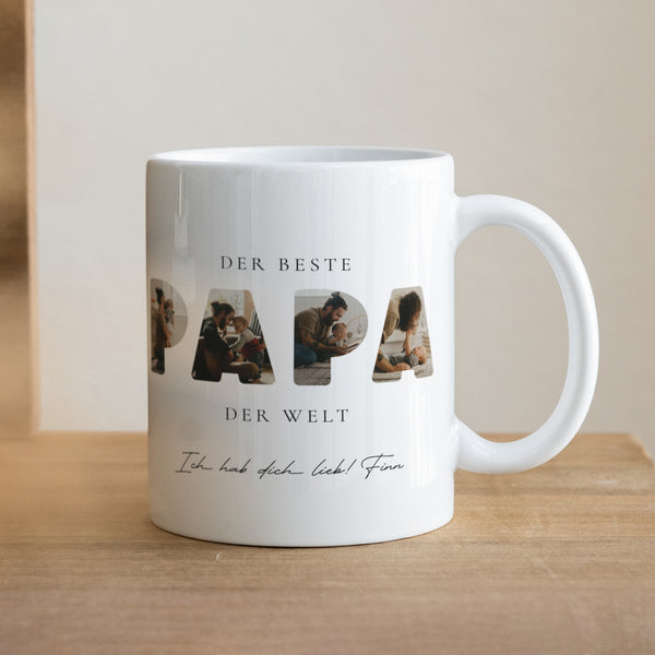 Tasse Objekte Weiß Papa in Erinnerungen foto