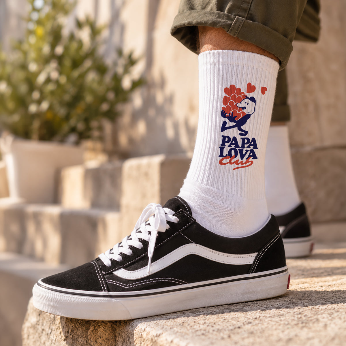 Herrensocken Weiße Papa Lova Club foto N° 2
