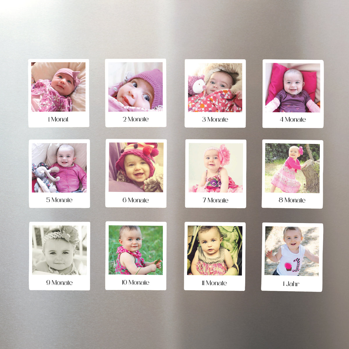 Fotoabzug Foto's Pack mit 12, magnetisch Mein erstes Jahr foto N° 1