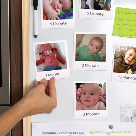 Fotoabzug Foto's Pack mit 12, magnetisch Das erste Jahr des Babys