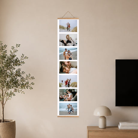 Poster Objekte Holzstütze Schwebendes Licht