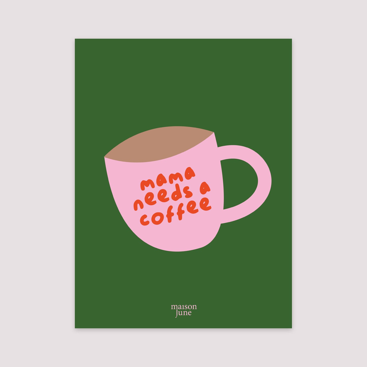 Poster Porträt 30 x 40 cm Mama braucht einen Kaffee. foto N° 2