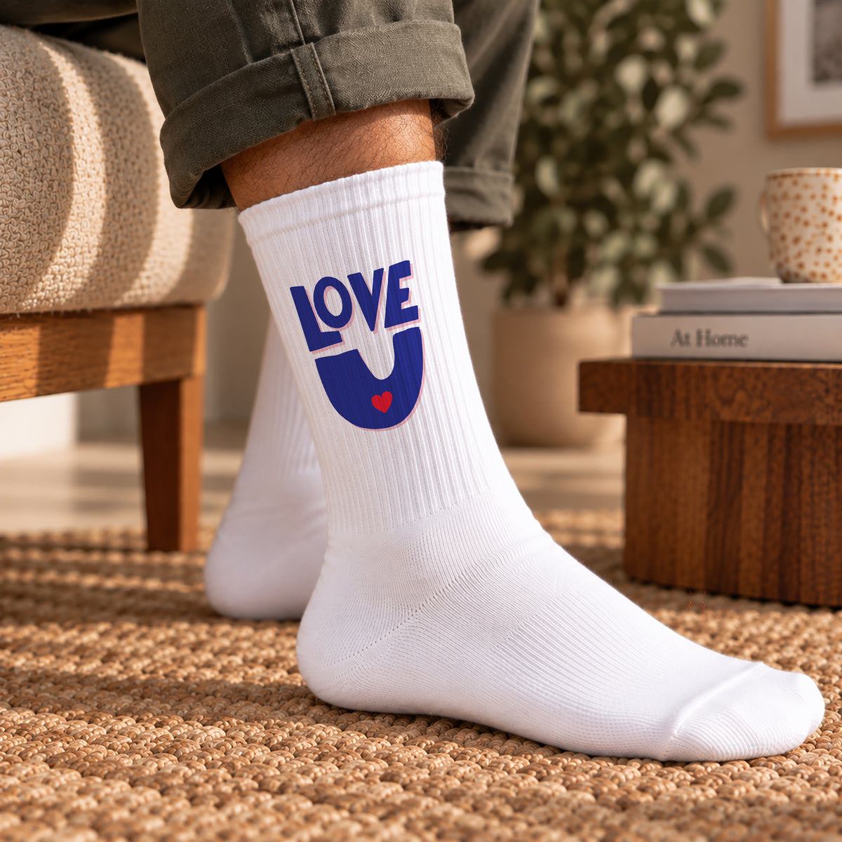 Herrensocken Weiße Liebe, immer foto N° 2
