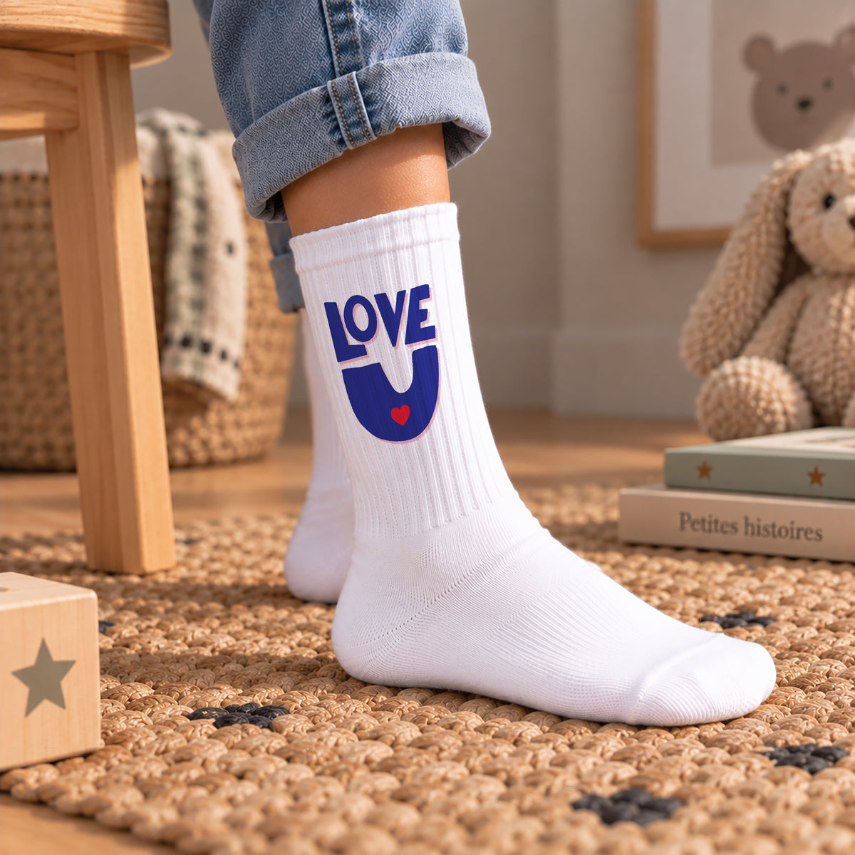 Kindersocken Weiße Liebe, immer foto N° 2