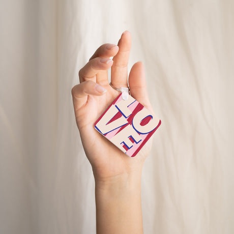 Schlüsselanhänger Quadrat Liebe XXL